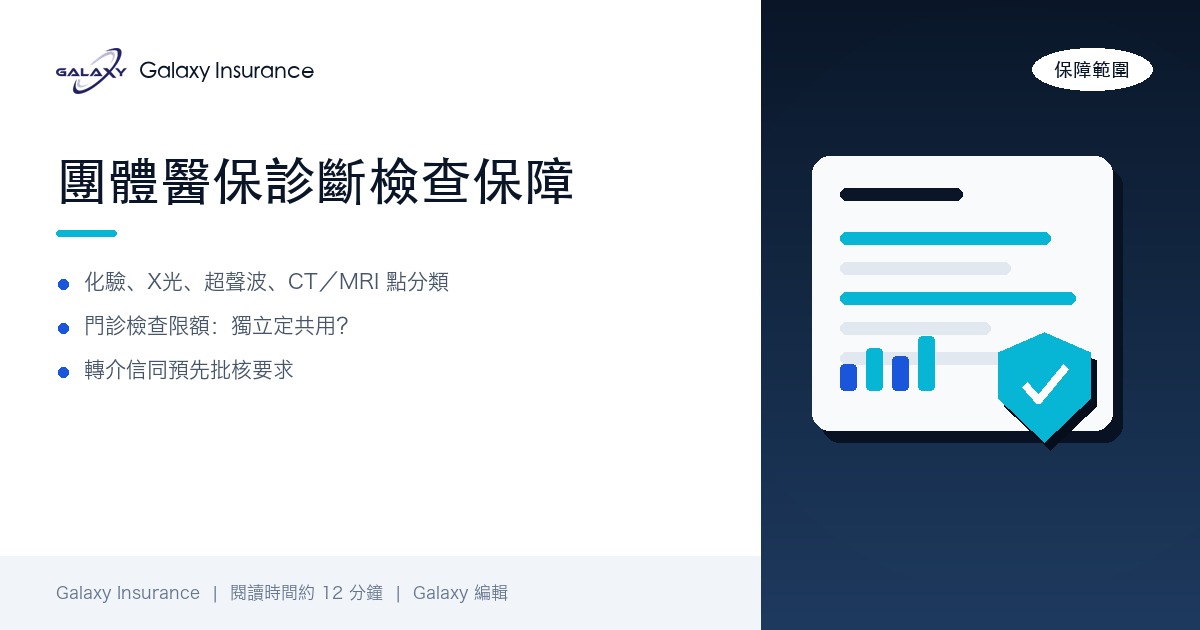 照 MRI、驗血、X 光賠唔賠？團體醫保診斷檢查保障、化驗限額同轉介要求全攻略